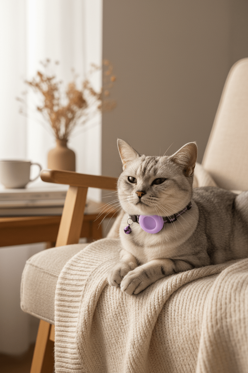 Support Collier AirTag pour Chat | Réfléchissant - Mondechat - Mondechat