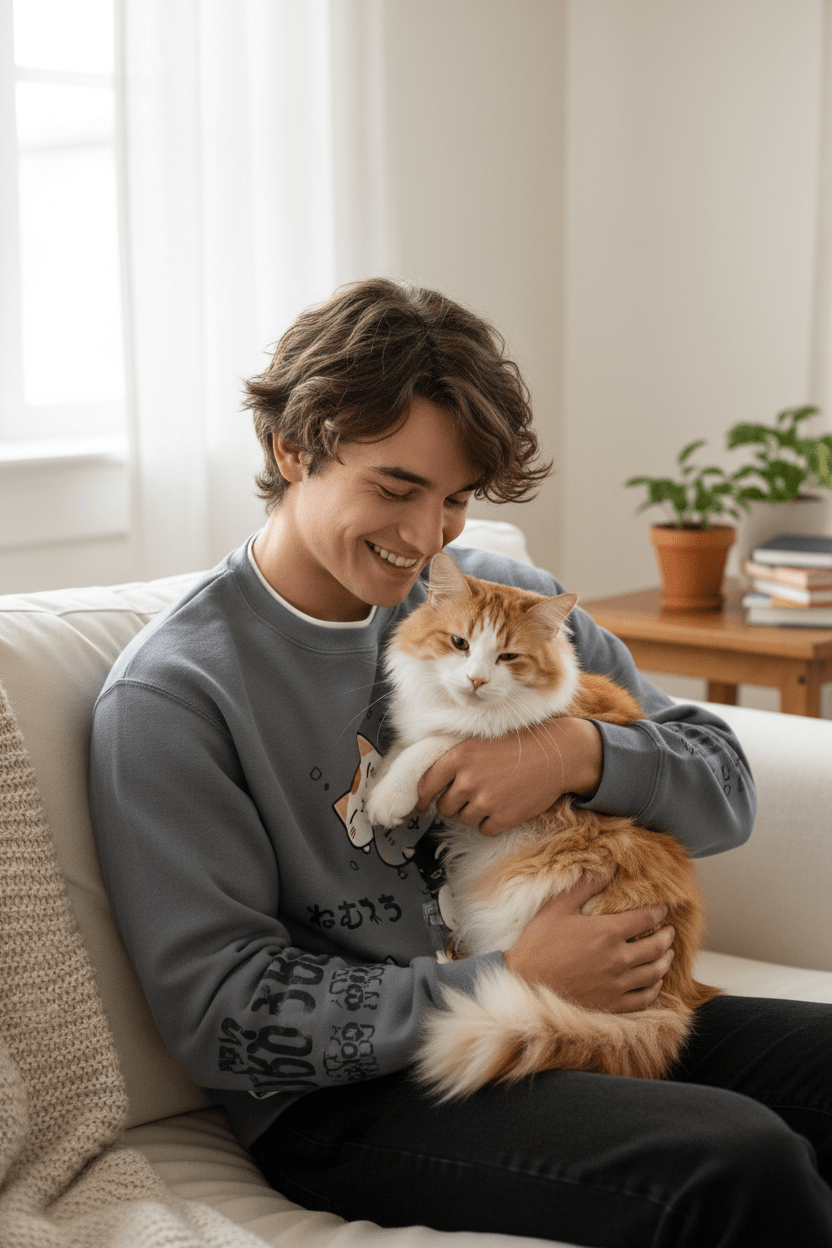 Sweat-shirt Chats Empilés | NekoStack - Mondechat - Mondechat