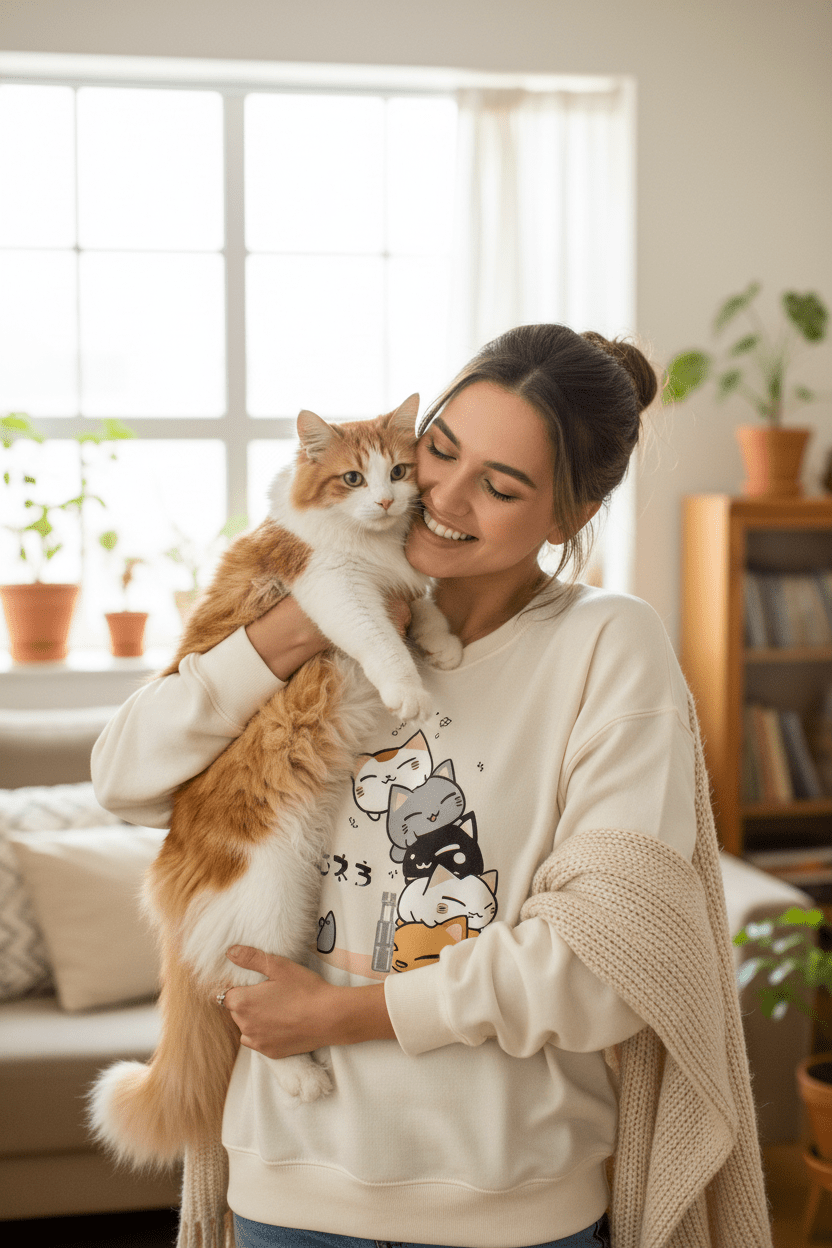 Sweat-shirt Chats Empilés | NekoStack - Mondechat - Mondechat