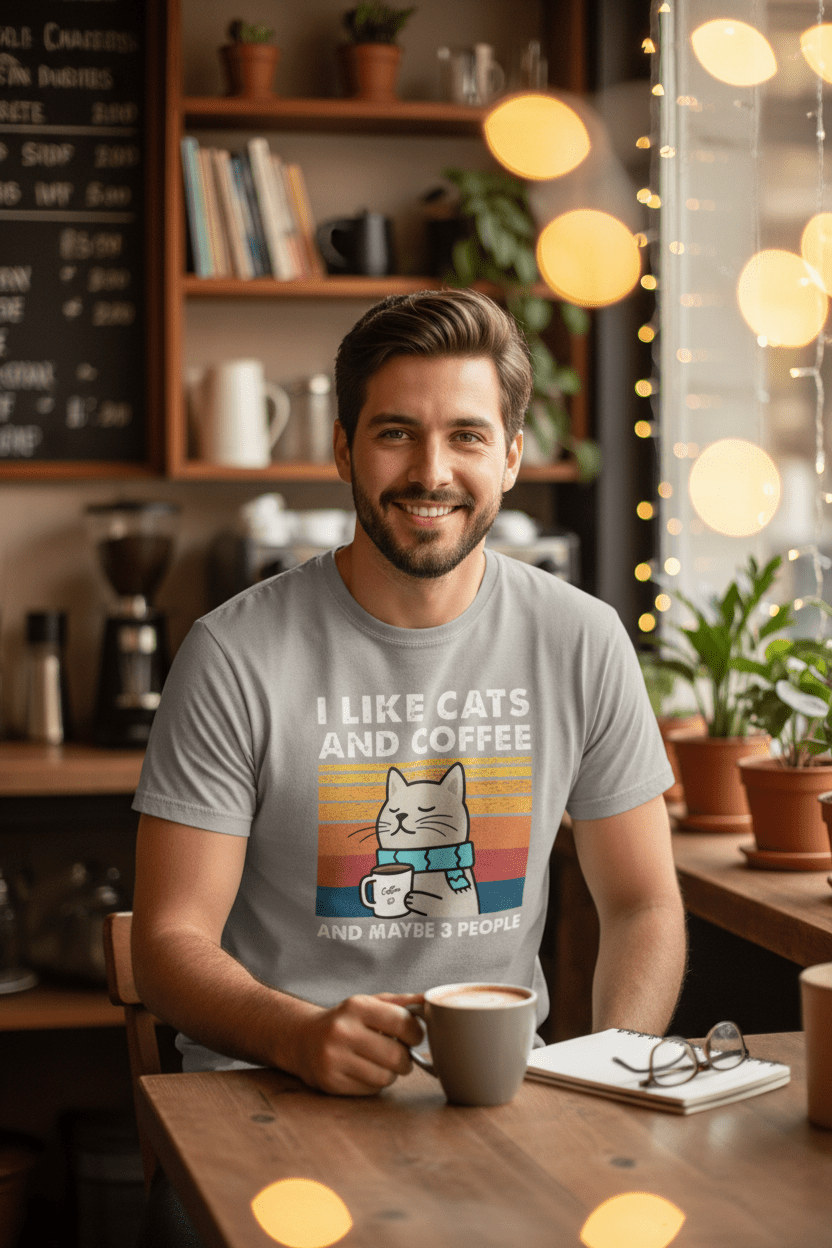 T-Shirt Chat & Café | NekoBrewTee - Mondechat - Mondechat