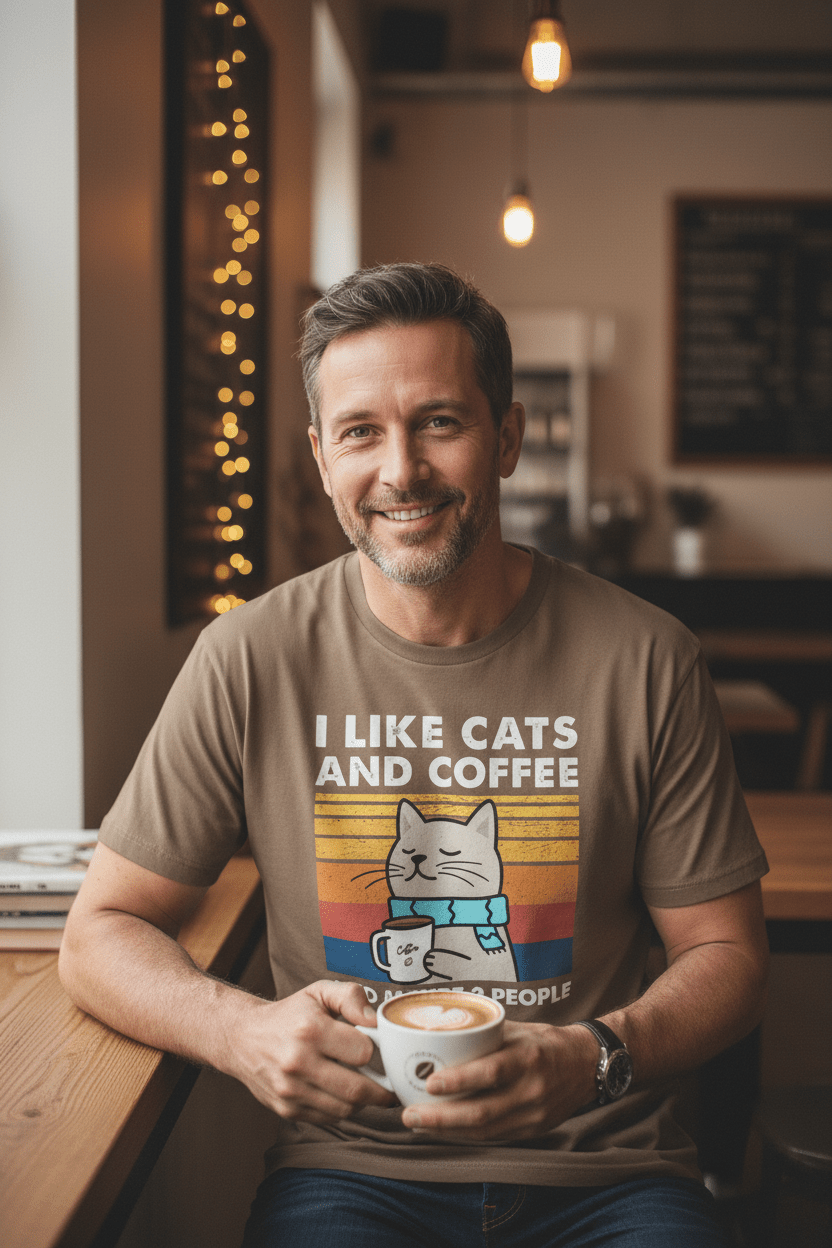 T-Shirt Chat & Café | NekoBrewTee - Mondechat - Mondechat