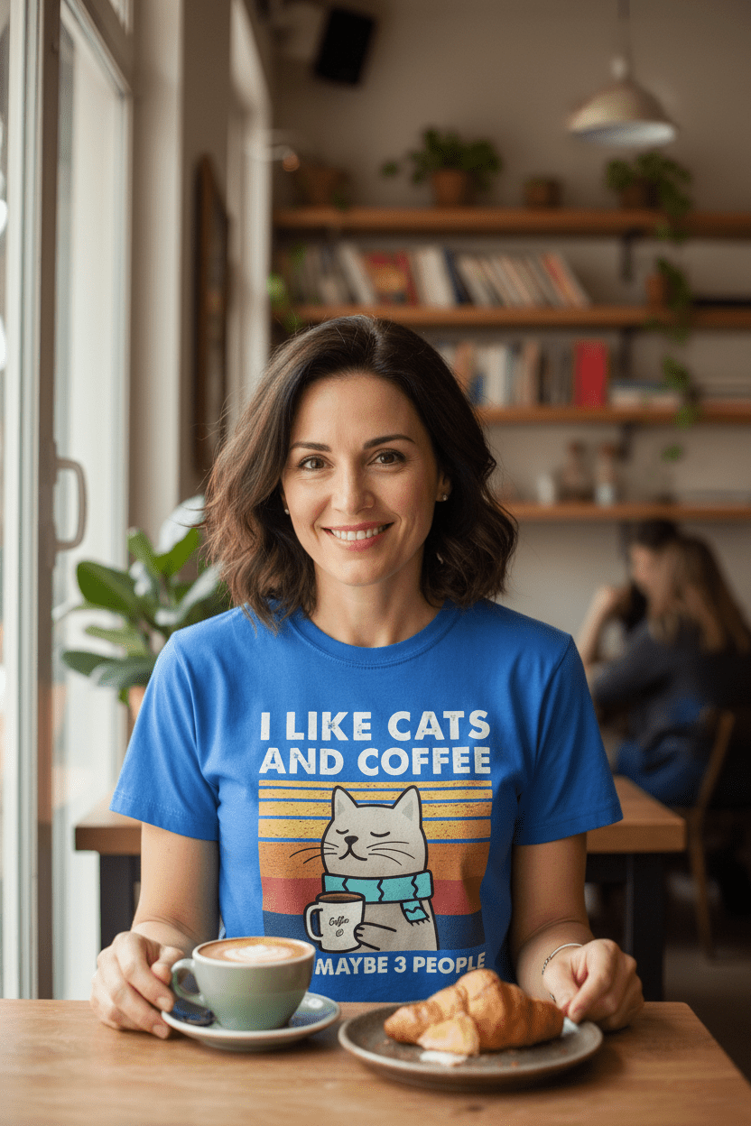 T-Shirt Chat & Café | NekoBrewTee - Mondechat - Mondechat
