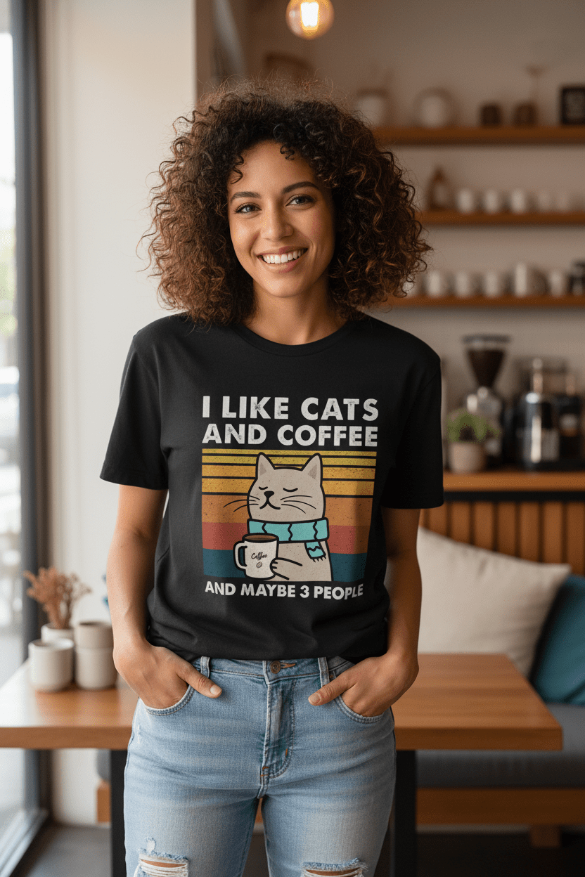 T-Shirt Chat & Café | NekoBrewTee - Mondechat - Mondechat