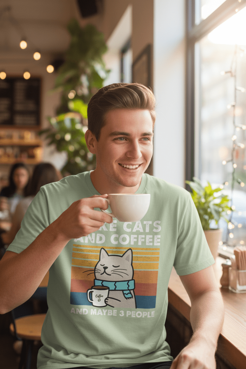 T-Shirt Chat & Café | NekoBrewTee - Mondechat - Mondechat