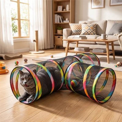 Tunnel Chat | Labyrinthe Modulable & Stimulant - Mondechat
